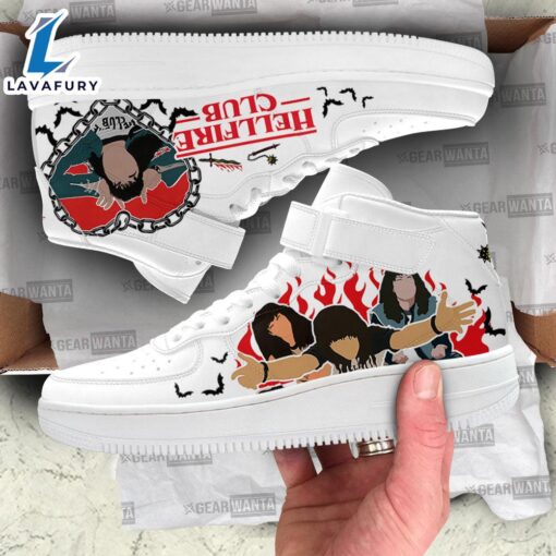 Stranger Things Hellfire Club Eddie Munson Custom High Top Air Force Shoes