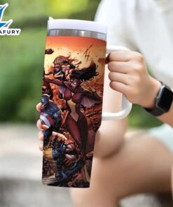 Superhero Fight Printed Insulated Tumbler