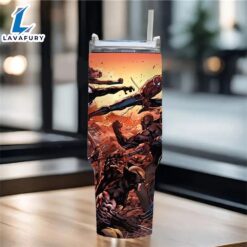 Superhero Fight Printed Insulated Tumbler