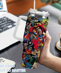 Superhero Insulated Tumbler With Straw