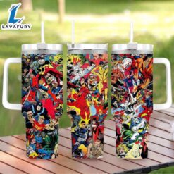 Superhero Insulated Tumbler With Straw