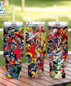 Superhero Insulated Tumbler With Straw