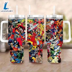 Superhero Insulated Tumbler With Straw