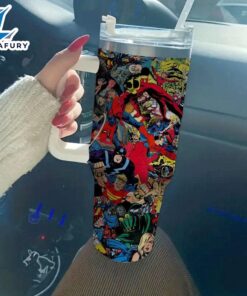 Superhero Insulated Tumbler With Straw