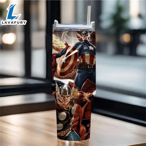 Superheroes Printed Insulated Tumbler