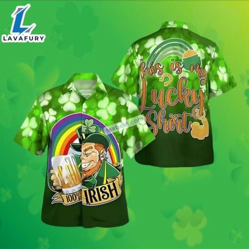 This Is My Lucky St Patricks Leprechaun Beer Shamrock Green Hawaiian Shirts 2025