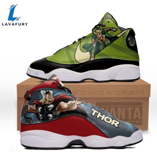 Thor vs Loki J13 Sneakers Super Heroes Custom Shoes