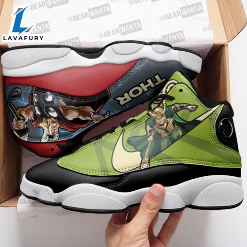 Thor vs Loki J13 Sneakers Super Heroes Custom Shoes