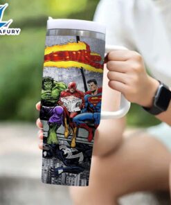 Three Superhero Printed Insulated Tumbler