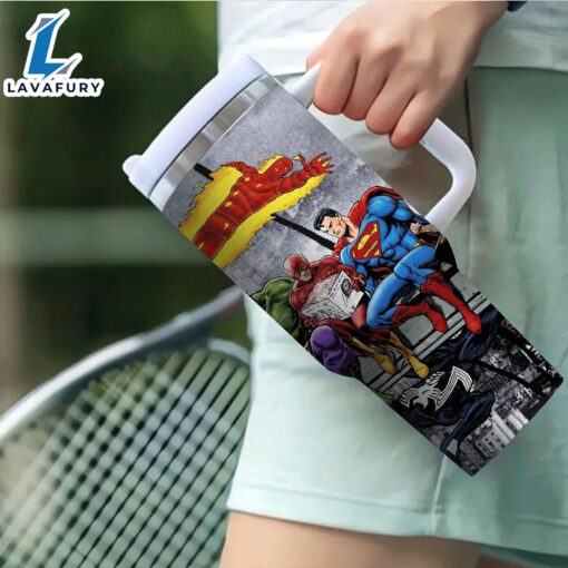 Three Superhero Printed Insulated Tumbler