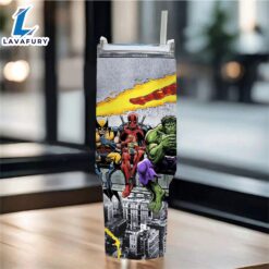 Three Superhero Printed Insulated Tumbler