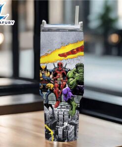 Three Superhero Printed Insulated Tumbler