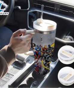 Three Superhero Printed Insulated Tumbler