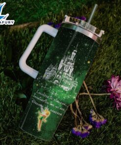 Tinker Bell Castle Glitter Tumbler With Handle