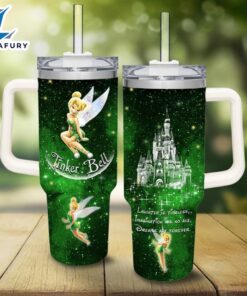 Tinker Bell Castle Glitter Tumbler With Handle