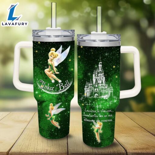 Tinker Bell Castle Glitter Tumbler With Handle