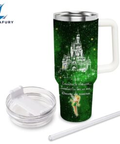 Tinker Bell Castle Glitter Tumbler With Handle