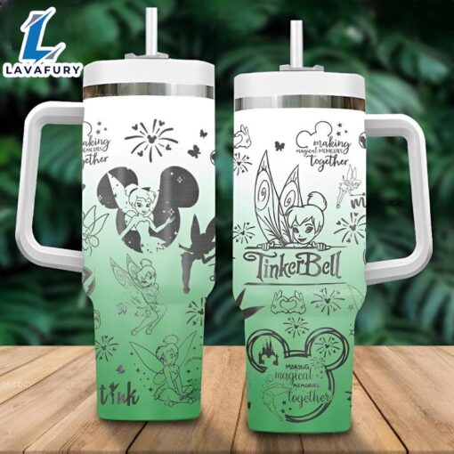 Tinker Bell Pattern Engraved Tumbler