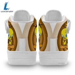 Tweety High Top Air Force Shoes Custom Looney Tunes Sneakers