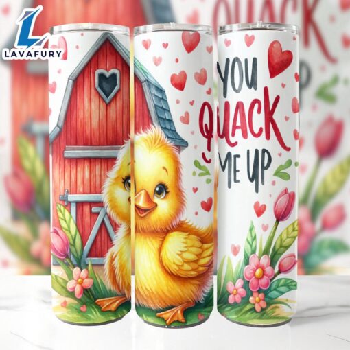 Valentine Day Chick 20 Oz Skinny Tumbler, Valentine Tumbler