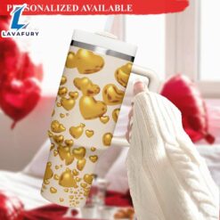 Valentine Golden Heart Tumbler 40oz…