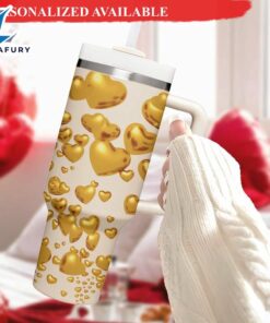 Valentine Golden Heart Tumbler 40oz…