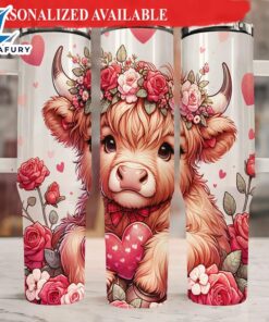 Valentine Highland Cow Tumbler Highland…