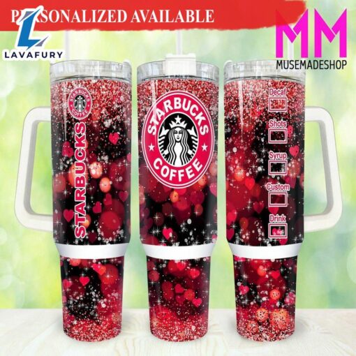 Valentines Coffee 40oz Tumbler Print On Demand Happy Valentines Day – 40oz Tumbler with Handle