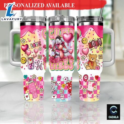 Valentine’s Day For Cartoon 40oz Tumbler Wrap – 40oz Tumbler with Handle