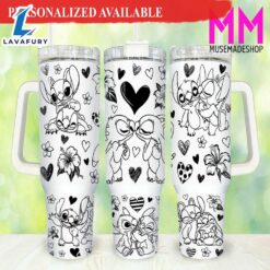 Valentines Stitch Cartoon 40oz Tumbler…