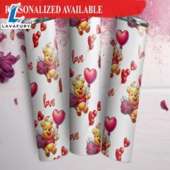 Winnie the pool Valentines Day tumbler