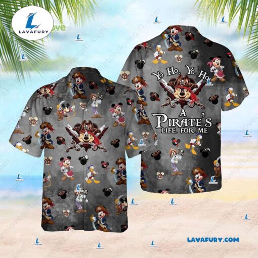 A Pirates Life for Me Mickey Mouse Hawaiian Shirt Disney Aloha Shirts