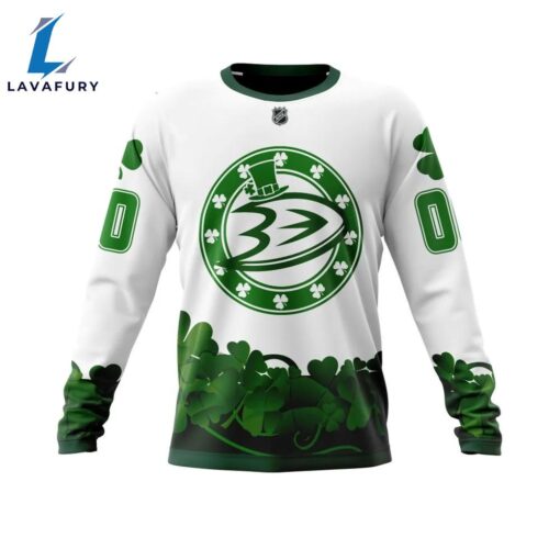 Anaheim Ducks  Happy St.Patrick Days Jersey Long Sleeved Sweatshirt