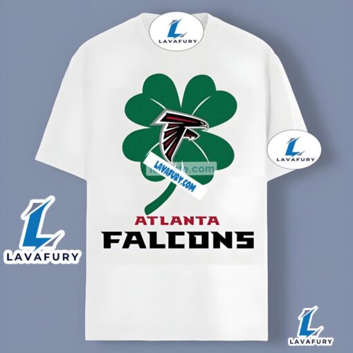 Atlanta Falcons With Shamrock St Patrick Day Unisex Shirt 2025