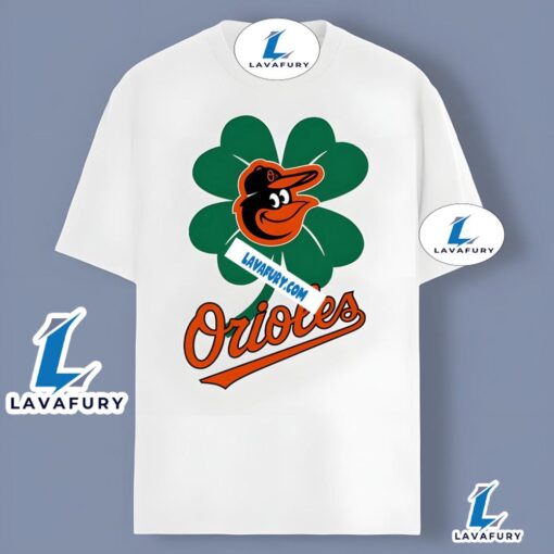 Baltimore Orioles With Shamrock St Patrick Day Graphic Shirt 2025