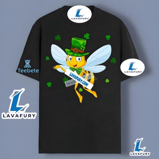 Bee And Shamrock St Patricks Day Shirt Design 2025