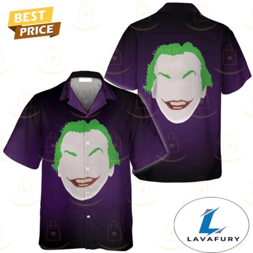 Black Purple Joker And Harley Quinn Hawaiian Shirt