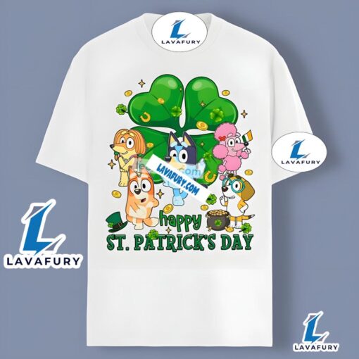 Bluey Family With Happy St Patricks Day Classic Shirt 2025