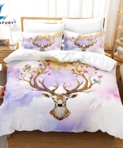 Cartoon Animal Deer Elk Bedding…