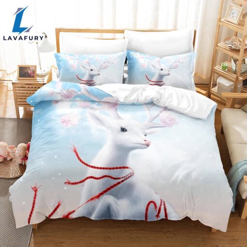 Cartoon Animal Deer Elk Bedding Set Quilt Cover 5