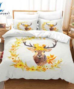 Cartoon Animal Deer Elk Bedding…