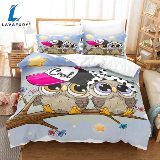 Cartoon Animals Owl Bedding Sets Quilt Cover 5