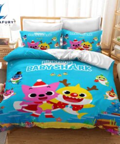 Cartoon Baby Shark Cosplay Bedding Set Quilt Cover 1