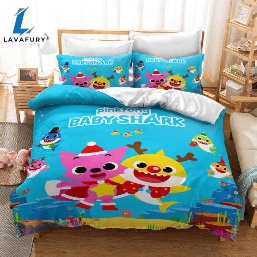 Cartoon Baby Shark Cosplay Bedding Set Quilt Cover 1