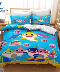 Cartoon Baby Shark Cosplay Bedding Set Quilt Cover 2