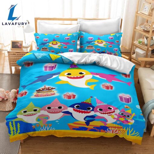 Cartoon Baby Shark Cosplay Bedding Set Quilt Cover 2