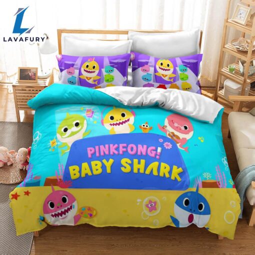 Cartoon Baby Shark Cosplay Bedding Set Quilt Cover 4