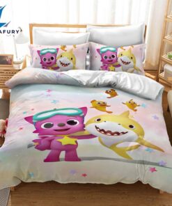 Cartoon Baby Shark Cosplay Bedding Set Quilt Cover 5