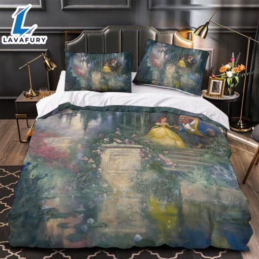 Cartoon Beauty and the Beast Bedding Set Quilt Duvet Cover 1