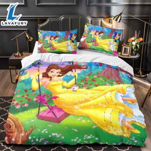 Cartoon Beauty and the Beast Bedding Set Quilt Duvet Cover 5